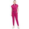 Conjunto de Roupa de Manga Curta para Lavar à Mão Verão Elástico Secagem Rápida Roupa Cirúrgica Feminina Salão de Beleza Médico Roupa de Trabalho Enfermeira Roupa para Lavar à Mão
