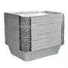 Caja de papel de aluminio barbacoa resistente a altas temperaturas al por mayor para el hogar con tapa rectangular desechable llama abierta engrosada pescado a la parrilla freidora de aire