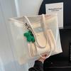 Bolso de gran capacidad para mujer, bolso de verano combinable, nuevo bolso de hombro transparente de gelatina, bolso de mano de clase para ir al trabajo 2023