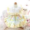 Ropa para mascotas ropa para perros ropa para gatitos primavera y verano linda princesa Lolita falda flores dopamina