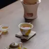 Taza de Té Pintada a Mano Rinyu Gui Song Jardín de Peras Ganso Blanco Pequeñas Notas Asa Taza del Propietario Lujo Ligero Taza de Cata de Té de Gama Alta Beber Té Taza Individual