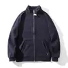 Moletom masculino com gola alta, blusa casual de manga comprida para primavera, outono e inverno, forrado com fleece para aquecimento, jaqueta cardigã com zíper. 13531