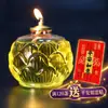 Lámparas de Mantequilla Más Vendidas en Tiktok, Venta Directa del Fabricante, Venta al por Mayor por Caja, Lámparas de Flor de Loto de Cristal para Ofrendas en Templos, Lámparas de Velas sin Aroma