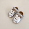 Zapatos de Cuero de Niña Conejito Suela Blanda Elegantes Zapatos de Princesa para Bebé Nuevo Estilo de Verano Correa de Una Sola Tira Zapatos de Una Sola Capa Antideslizantes para Niña