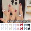 Nail Art Bow Joias Fita de cor sólida Decoração de unhas Explosões em relevo Resina Bow Tie Hollow Decoração Drill
