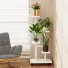 Suporte Móvel para Flores de Varanda, Estante de Armazenamento de Ferro para Sala de Estar de Chão, Suporte de Vasos de Flores de Múltiplas Camadas, Prateleira para Plantas Suculentas