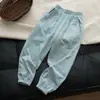 Pantalones Finos Frescos Clase A para Niños de Algodón Puro Largos de Algodón de Bambú Pantalones para Niños y Niñas Estilo Primavera y Verano para Niños Ropa Infantil