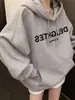 Sudadera David 190G Estilo Coreano Nicho Estampado de Letras Sudadera de Pareja para Mujer, Chaqueta de Diseño Estilo Perezoso Ins