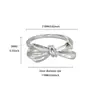 Anillo de Corazón con Moño Hueco de Moda, Chapado en Oro Real de 18K, Anillo de Acero Inoxidable, Joyería de Mano a Juego para Parejas