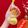 Bolsa de Dinero Dorada, Bolsa de la Fortuna, Llavero de Riqueza, Colgante de Bolsa de Transferencia de Riqueza, Colgante de Teléfono de la Suerte, Regalo Pequeño de Año Nuevo al por Mayor