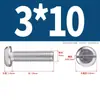 Tornillos de Acero Inoxidable 304 con Cabeza Redonda Ranurada, Pernos de Cabeza Redonda Ranurada, Sujetadores
