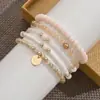 Europa y Estados Unidos transfronterizo superventas estilo elegante aleación disco colgante CCB imitación cristal resina perlas línea elástica pulsera mujeres