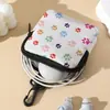 Bolsa para Monedas con Huella de Pata Cuero Sintético Impermeable Cremallera de Cuero Bolsa de Almacenamiento Mini Bolsa Multifuncional para Auriculares
