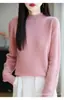 Novo suéter de malha feminino para outono e inverno, gola redonda, comprimento médio, afina a silhueta e é versátil, suéter básico para usar por baixo