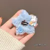 Pinza para el Cabello Dulce y Peluda de Conejito Miffy con Botón de Estrella para Otoño e Invierno, Pinza de Pelo de Peluche para Niña, Accesorio para el Cabello