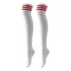 Calcetines de baile, calcetines largos de tres rayas hasta la rodilla para cosplay de mujer, calcetines altos, calcetines de mujer al por mayor, calcetines de rayas europeos y americanos