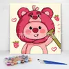 20*20 Pintura al Óleo Digital de Dibujos Animados de Anime Pintura Decorativa DIY para Colorear Hecha a Mano para Niños Stock Listo Pintura al Óleo Digital al por Mayor