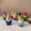 Fabricante de Tallas de Madera de Blancanieves al por Mayor Tallas de Madera Lindas de Personajes de Cuentos de Hadas, Tallas de Madera Pintadas de los Siete Enanitos