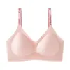 8803 Ropa Interior de Soporte Suave Antigravedad para Mujer, Correa de Letras de Moda sin Costuras, Sin Aros, Sujetador Push-Up Anticaída
