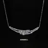 Colar Simples Smile Sete Anéis Diamante 3.2 quilates Diamante Mosan Pingente em Prata de Lei s925 Colar Estilo Ins Feminino