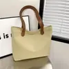 2026 Verano Nuevo de Moda Color Sólido Coreano Bolso de Lona Bolsa de Compras Bolso de Mano Bolso Tote Correa Mochila