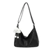 Bolso texturizado popular de este año para mujer, nuevo modelo de verano 2026, bolso de hombro simple de color liso, bolso cruzado para el día a día