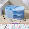 Porta-Canetas Fofo e Criativo, Estilo Ins para Crianças, Estudantes, Escritório, à Prova de Poeira, Grande Capacidade, Gaveta para Armazenamento de Material Escolar