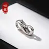 Pulsera Collar Conector Cierre de Figura de Ocho Plata de Ley S925 Accesorios para Joyería DIY Piezas de Conexión y Acabado Hechas a Mano