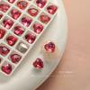Novo estilo ponta vermelha rosada de fundo pontiagudo formato especial acessórios para unhas de diamante super brilhantes transparentes não desbotam acessórios para unhas diamante atacado