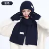 Conjunto de Tres Piezas de Lana para Otoño e Invierno: Sombrero, Bufanda y Guantes, Conjunto de Punto Cálido y Grueso para Mujer, Sombrero de Punto Resistente al Frío, Para Mujer Transfronterizo