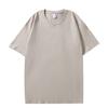 Camiseta de Algodón Puro de Peso Pesado de Color Sólido de Manga Corta de 230g con Logo Estampado Personalizado Cuello Redondo Americano Marca de Moda para Hombres y Mujeres Venta al por Mayor