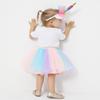 Falda de baile para bebé y niña, falda de tutú con diadema de unicornio para cosplay