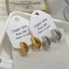 Nuevos Pendientes de Moda Retro Trenzados de Cable Pendientes de Aro Pendientes para Mujer Elegantes Lujo Ligero Versátiles Diseño Único Pendientes al por Mayor