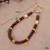 Encantador Colgante para Teléfono Estilo Panda con Elementos Chinos, Creativa Cadena de Cuentas de Bambú, Colgante Corto Antiperdida para Teléfono