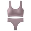 Hilo Cruzado Espalda Hermosa en Forma de U Sujetador Sexy de Chaleco Ropa Interior Panties en Forma de T Copa Triangular Sujetador Delgado