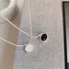 Estilo Coreano Ins Estilo Simples Pingente Oval de Ágata Colar Osso de Cobra Feminino Versátil Luxo Leve Alto Padrão Estilo Retrô Francês