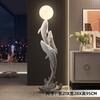 Escultura Artesanal de Ballena de Lujo Ligero Adornos Lámpara de Pie Grande Accesorios para el Hogar Sala de Estar Mueble de TV Junto al Sofá