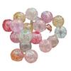 Cuentas rotas monocromáticas chapadas de 8-10 mm, cuentas redondas agrietadas con agujero recto, material de joyería, cuentas sueltas, accesorios para collares DIY