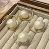 Pendientes de Perla Exagerados y Grandes con Diseño Único, Sensación de Alta Gama y Exquisitos Pasadores que Realzan la Elegancia, Populares entre Celebridades de Internet, Pendientes de Lujo Ligero