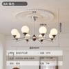 Nuevo Candelabro Retro Estilo Francés para Sala de Estar, Lámpara Mágica de Frijol de Madera Maciza Estilo Americano, Iluminación Vintage Estilo Nanyang para Dormitorio Principal y Comedor
