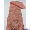 Acabamento com Franja de Miçangas, Bordado Finamente Detalhado, Tecido de Renda com Tule, Tecido de Renda com Lantejoulas para Noivas