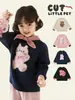 Suéter Cálido Suave Wulibu para Niñas con Intarsia 3D y Bloques de Color 2026 Invierno Top Casual Infantil Moderno