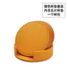 Alfombrilla cuadrada para taza de té de cuero en stock transfronteriza se puede fijar logo de empresa hilo de coser con borde aceitado alfombrilla redonda para taza de cuero pu
