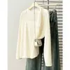 Nuevo Otoño 100kg Talla Grande Chic Encaje Patchwork Lazo de Cinta Top con Capa Base Interior para Mujer 0916
