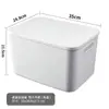 Caixa de Armazenamento Retangular Organizador de Mesa Cesta para Armazenar Lanches Cesta Organizadora de Mesa para Cosméticos Caixa de Armazenamento Pequena de Plástico para Cozinha