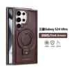 Funda para Teléfono Móvil Samsung S26Ultra Soporte para Raqueta Galaxy Succión Magnética S25Plus Creativa 24+ Funda de Cuero para Hombre