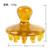 Pente Massajador de Disco de Resina de Cera de Abelha Sem Sândalo para Massagem no Couro Cabeludo, Abdômen, Barriga, Ombro, Pescoço - Escova Massageadora de Pontos de Acupuntura e Meridianos