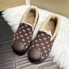 2025 Nuevos Zapatos de Invierno de Moda Cálidos Peludos Perezosos Casuales sin Cordones para Mujer Zapatos de Algodón Suela Suave Forro de Felpa Zapatos tipo Gorro