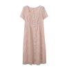 Ropa para Mujer Tallas Grandes Inno Vestido Bordado Blanco Fresco Luna de Noche Verano Nuevo Estilo Vestido de Largo Medio que Ceñe la Cintura 242539