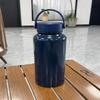 Moda pote de espaço de pintura de borracha ao ar livre alça portátil esportes garrafa de viagem homens e mulheres de aço inoxidável copo térmico de grande capacidade